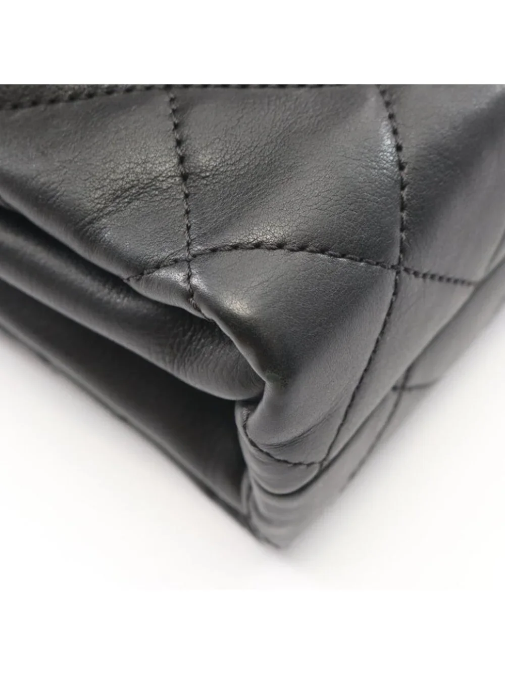 Chanel Shoulder Bag Quilted Black Lambskin Coco Pearl Mini Chain